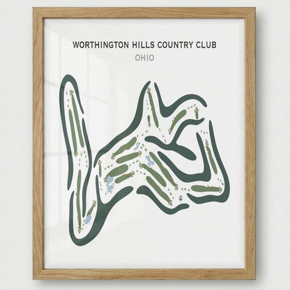 Worthington Hills Country Club, Ohio - Printed Golf Courses