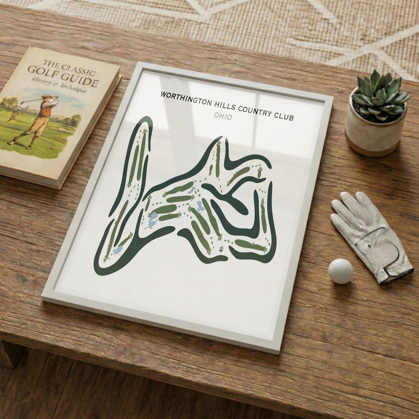 Worthington Hills Country Club, Ohio - Printed Golf Courses
