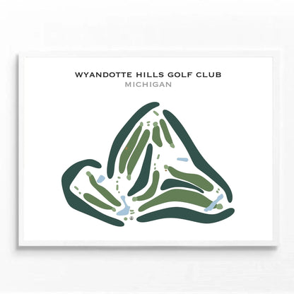 Wyandotte Hills Golf Club, Michigan - Printed Golf Courses
