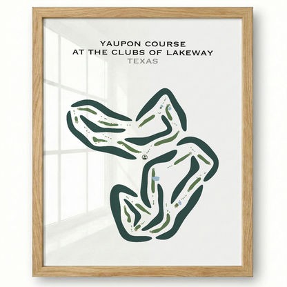 Yaupon Course at The Clubs of Lakeway, Texas - Printed Golf Courses