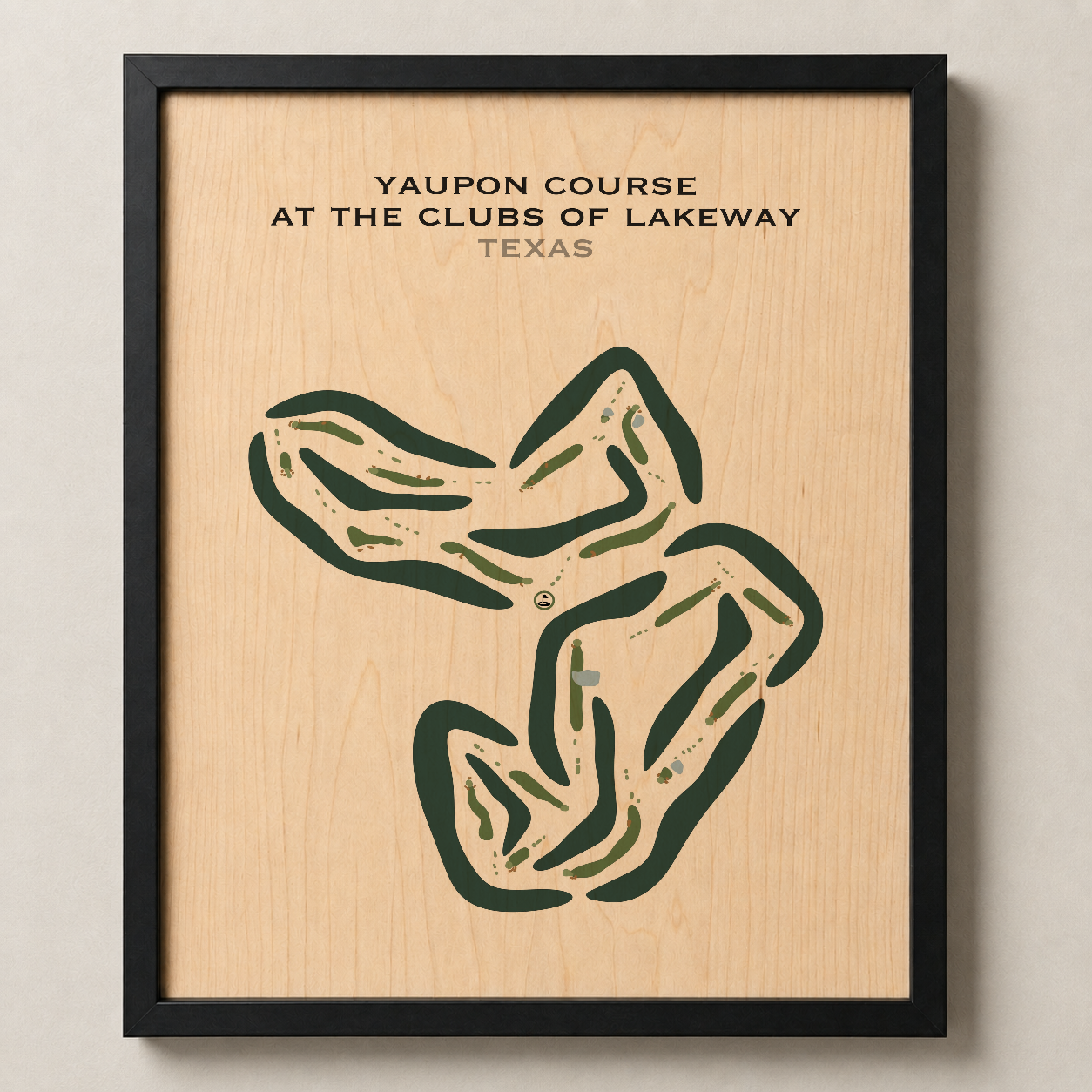 Yaupon Course at The Clubs of Lakeway, Texas - Printed Golf Courses