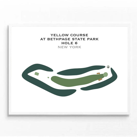 Yellow Course at Bethpage State Park, New York - Printed Golf Courses