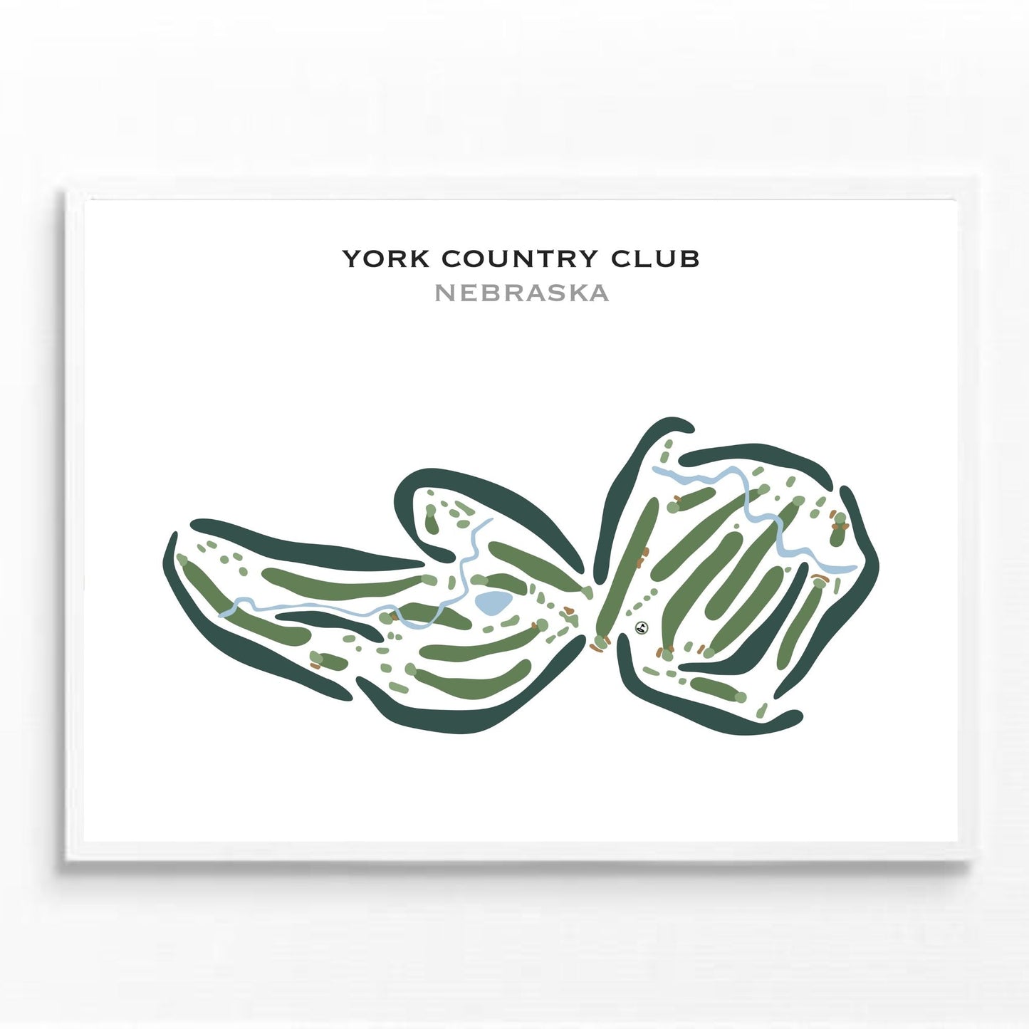 York Country Club, Nebraska - Printed Golf Courses