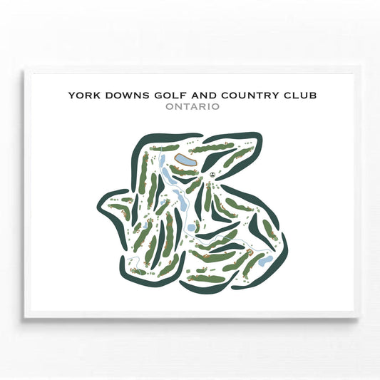 York Downs Golf and Country Club, Ontario - Printed Golf Courses
