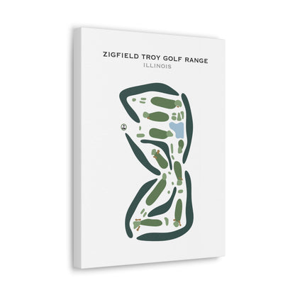 Zigfield Troy Golf Range - Par 3, Illinois - Printed Golf Courses