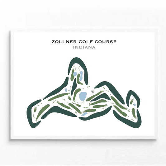 Zollner Golf Course, Indiana - Printed Golf Courses