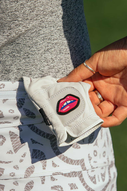 Golf Glove White Lip Logo