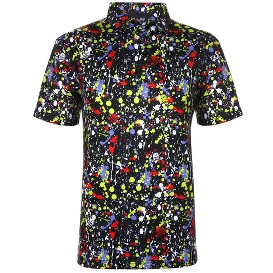 A-Game Cool-Stretch Men's Performance Golf Shirt (Black)