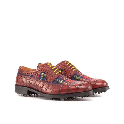 aldorado-longwing-blucher-golf-shoes-ii-wholesale-red-plaid-544 - GOLF LEAGUE
