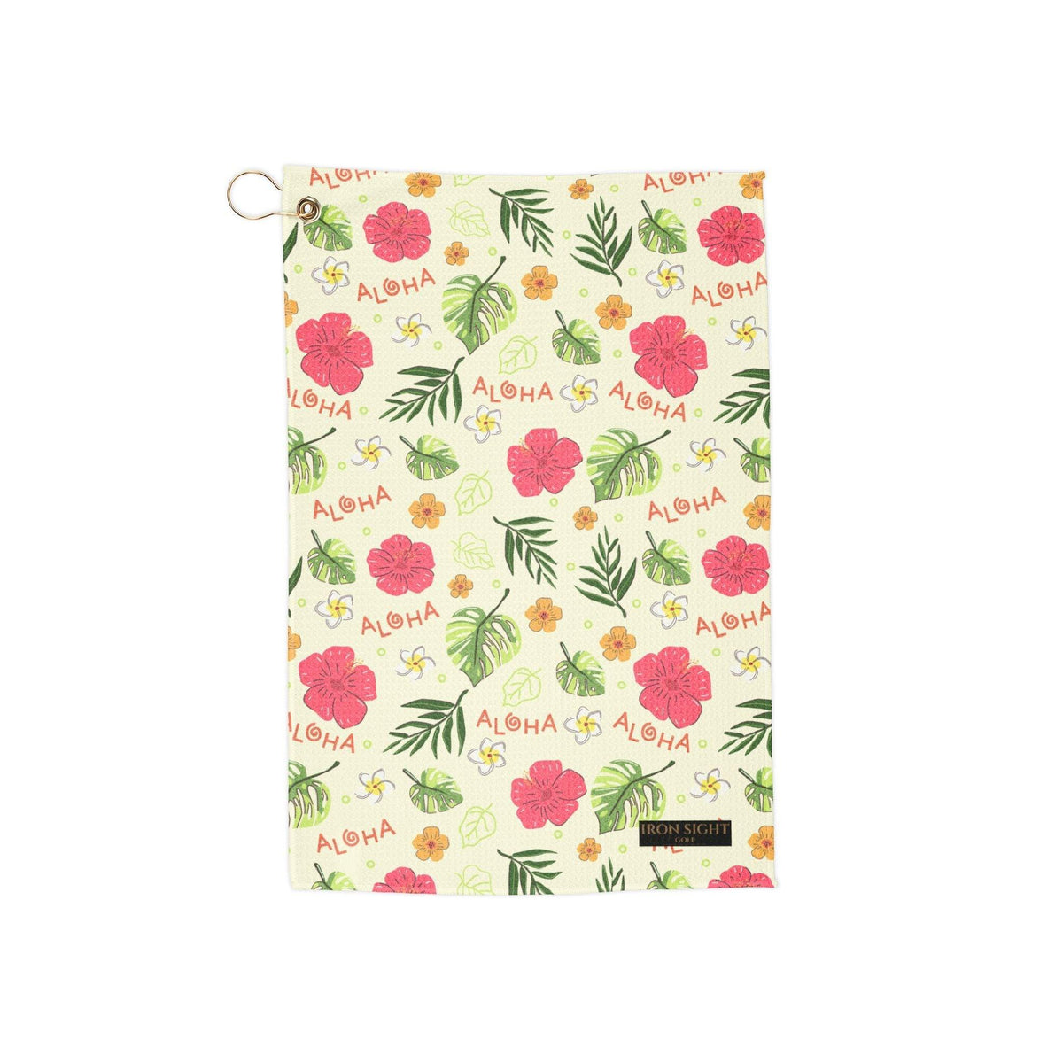 Aloha Floral Microfiber Golf Towel — Iron Sight Golf