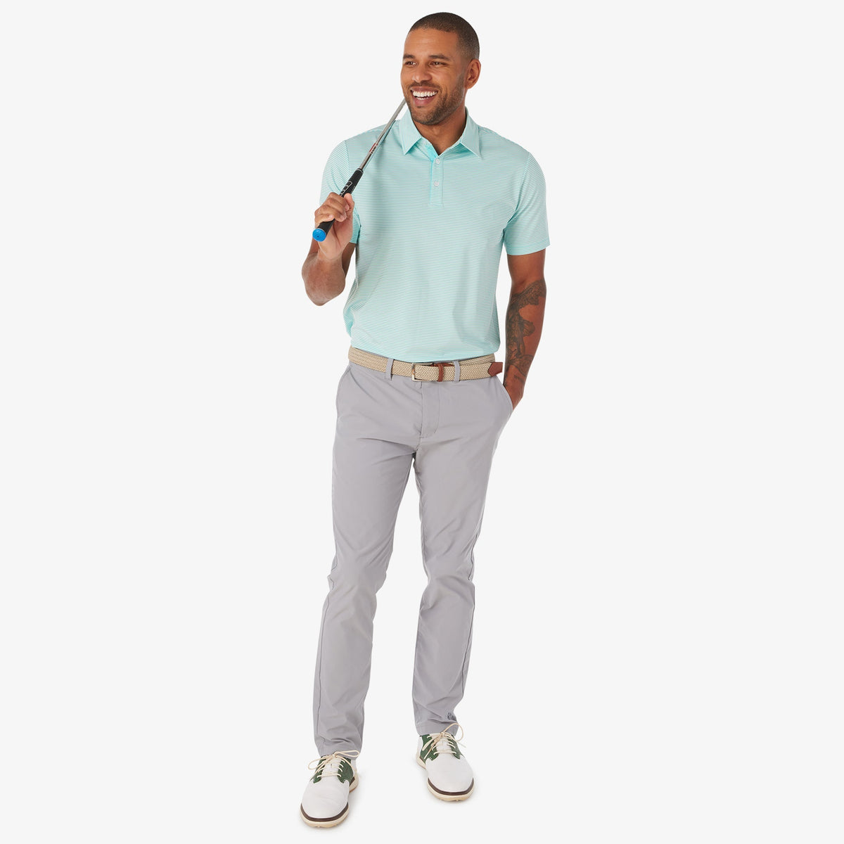 Athletic Tech Stripe Polo