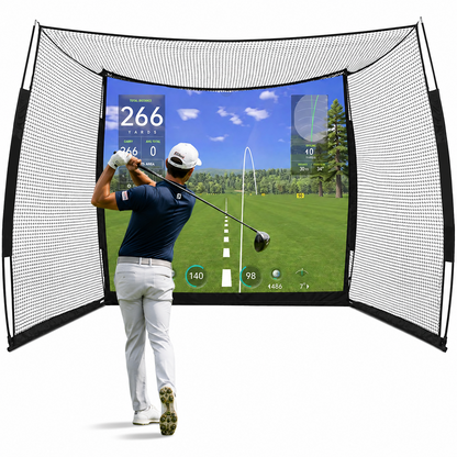 Golf Range Cage with Impact Screen – 10 × 8 × 5 ft