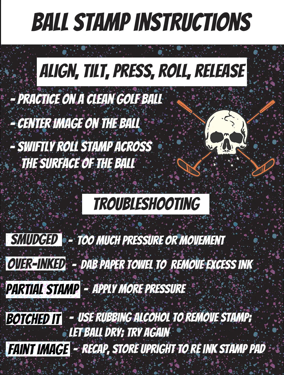 Shankitgolf Ball Stamps 5+ Designs - GOLF LEAGUE