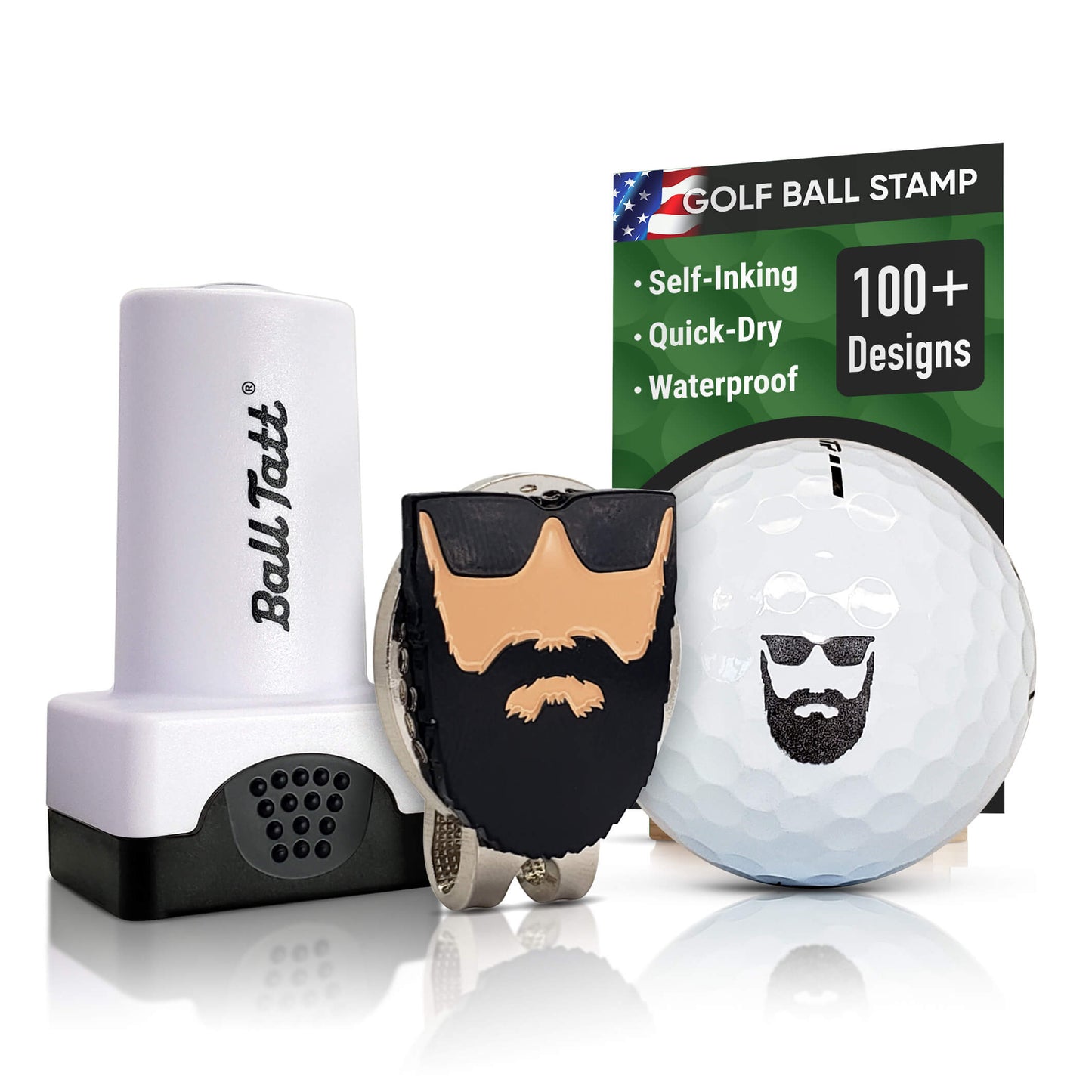 Beard Man Hat Clip Set