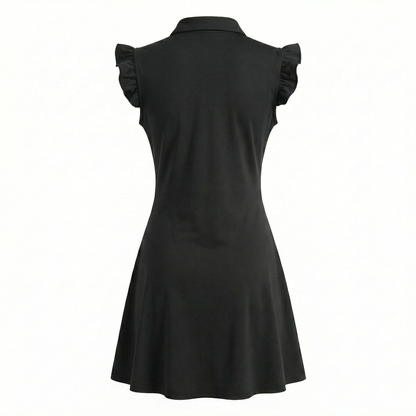 Birdie Boss Women's Black Golf Dress | Sleeveless Performance Golf Dress