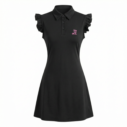 Birdie Boss Women's Black Golf Dress | Sleeveless Performance Golf Dress