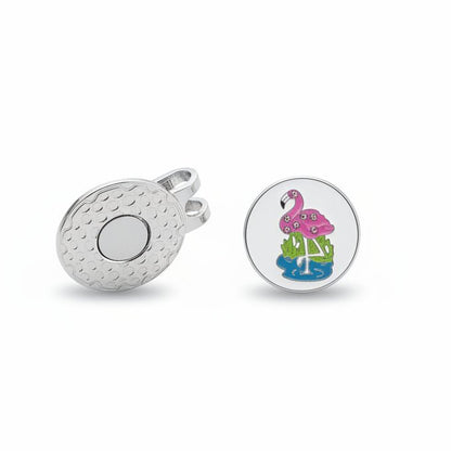 Birdie in Paradise Flamingo Golf Ball Marker
