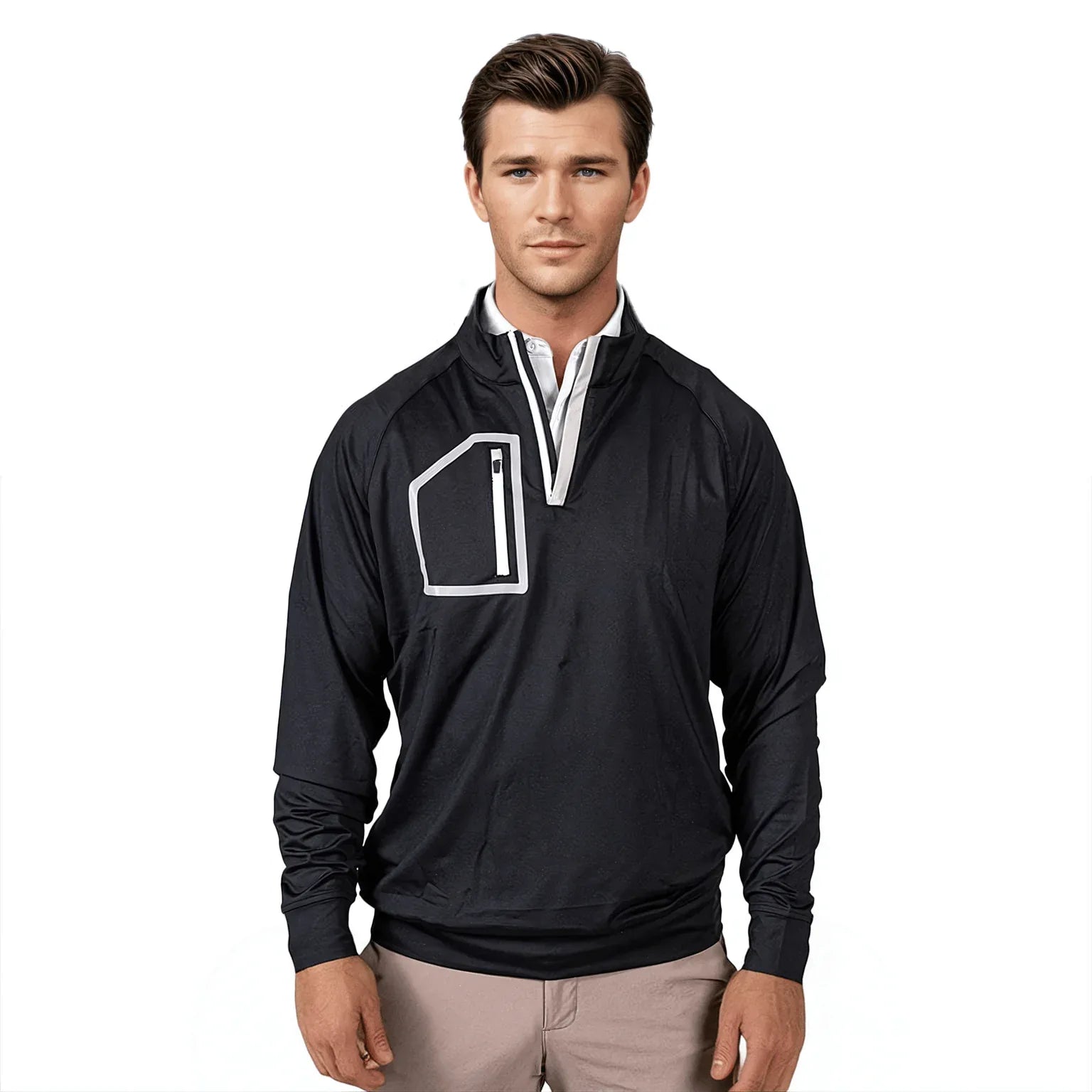 Black Men's Q-Zip - GOLF LEAGUE