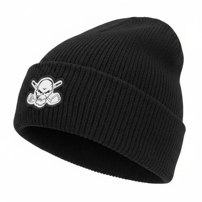 Cuffed Loose Knit Beanie (Black)