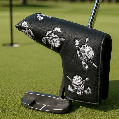 Dancing Skulls Putter Cover - Blade Style (Black/White)