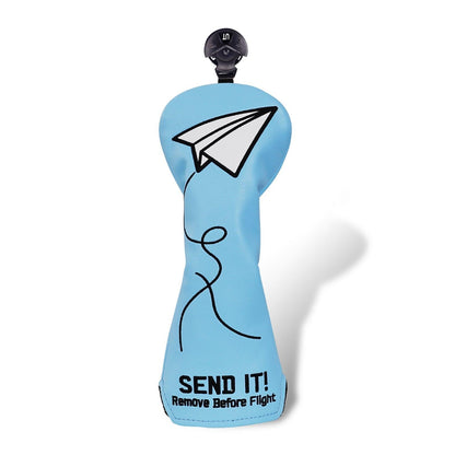 Blue Paper Airplane SEND IT! Headcover