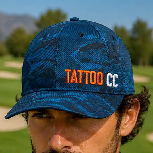 Camo Tattoo CC Performance Golf Hat (Blue)