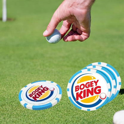 Bogey King Golf Ball Marker - Poker Chip Style