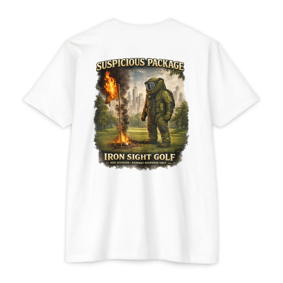 Bomb Squad “Suspicious Package” Golf T-Shirt