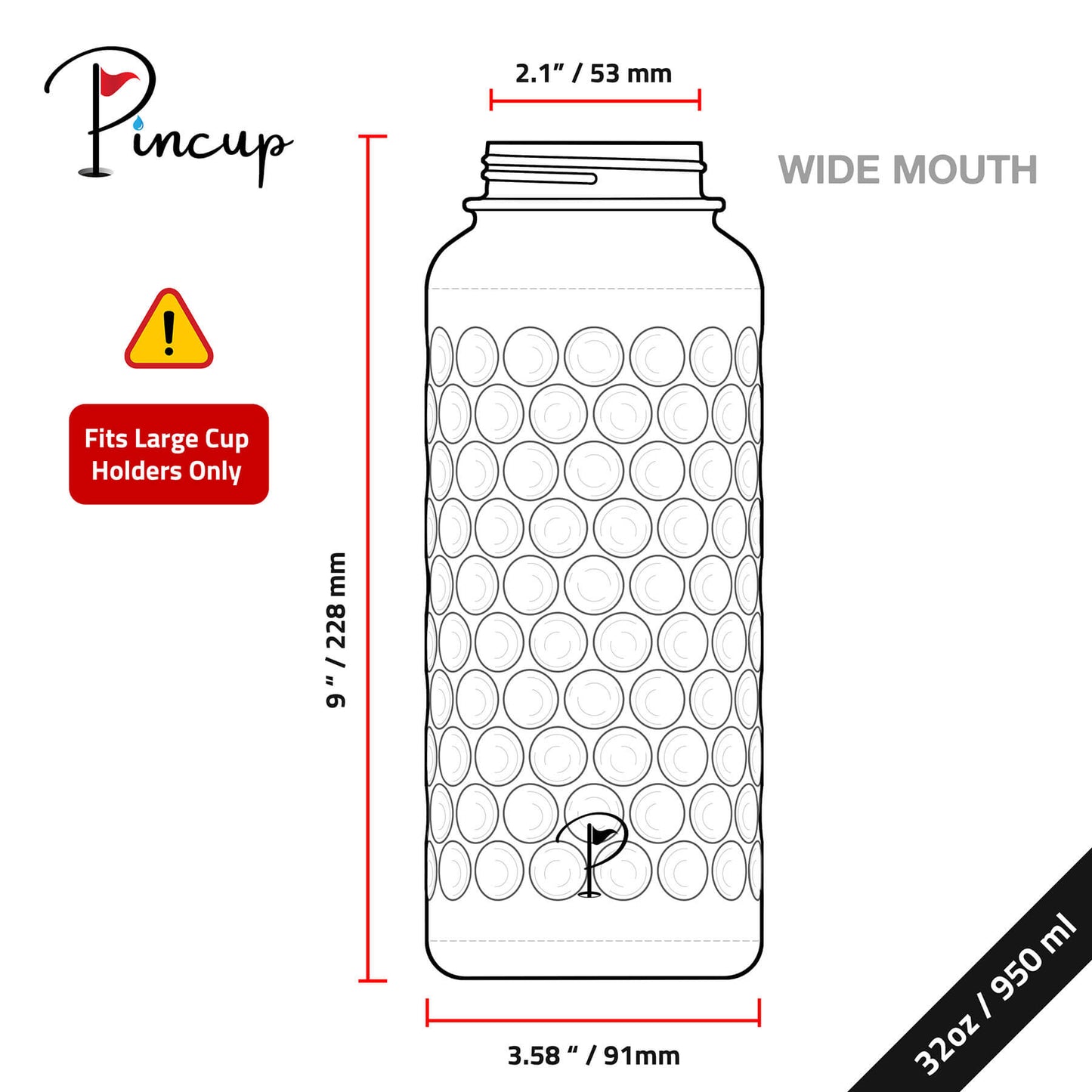 32 oz Black Straw Lid