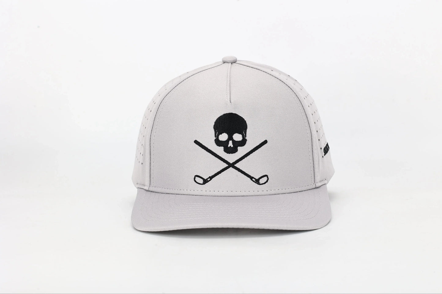 Skull and Crossbones Gray Golf Hat - GOLF LEAGUE