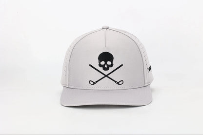 Skull and Crossbones Gray Golf Hat - GOLF LEAGUE