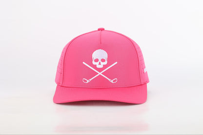 Pink Skull Golf Hat
