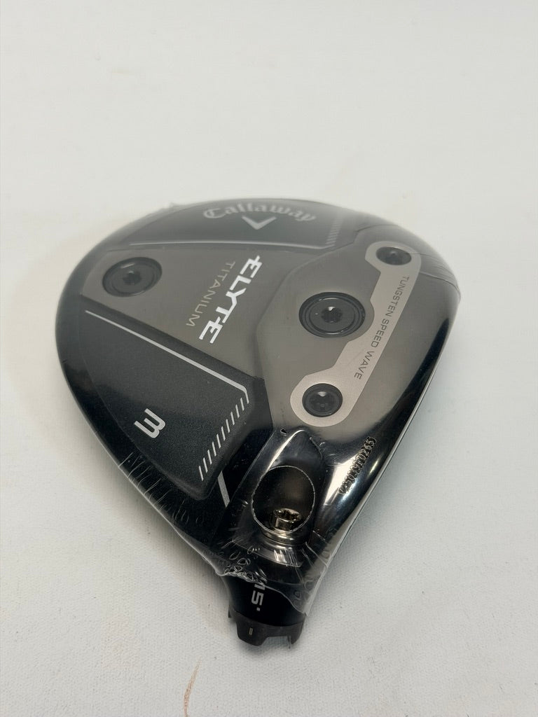 Callaway Elyte Titanium 3 Wood Head Only 15° RH Brand New + Headcover
