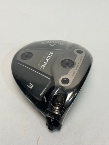 Callaway Elyte Titanium 3 Wood Head Only 15° RH Brand New + Headcover