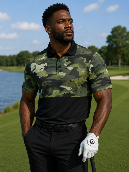 Camouflage Performance Golf Polo