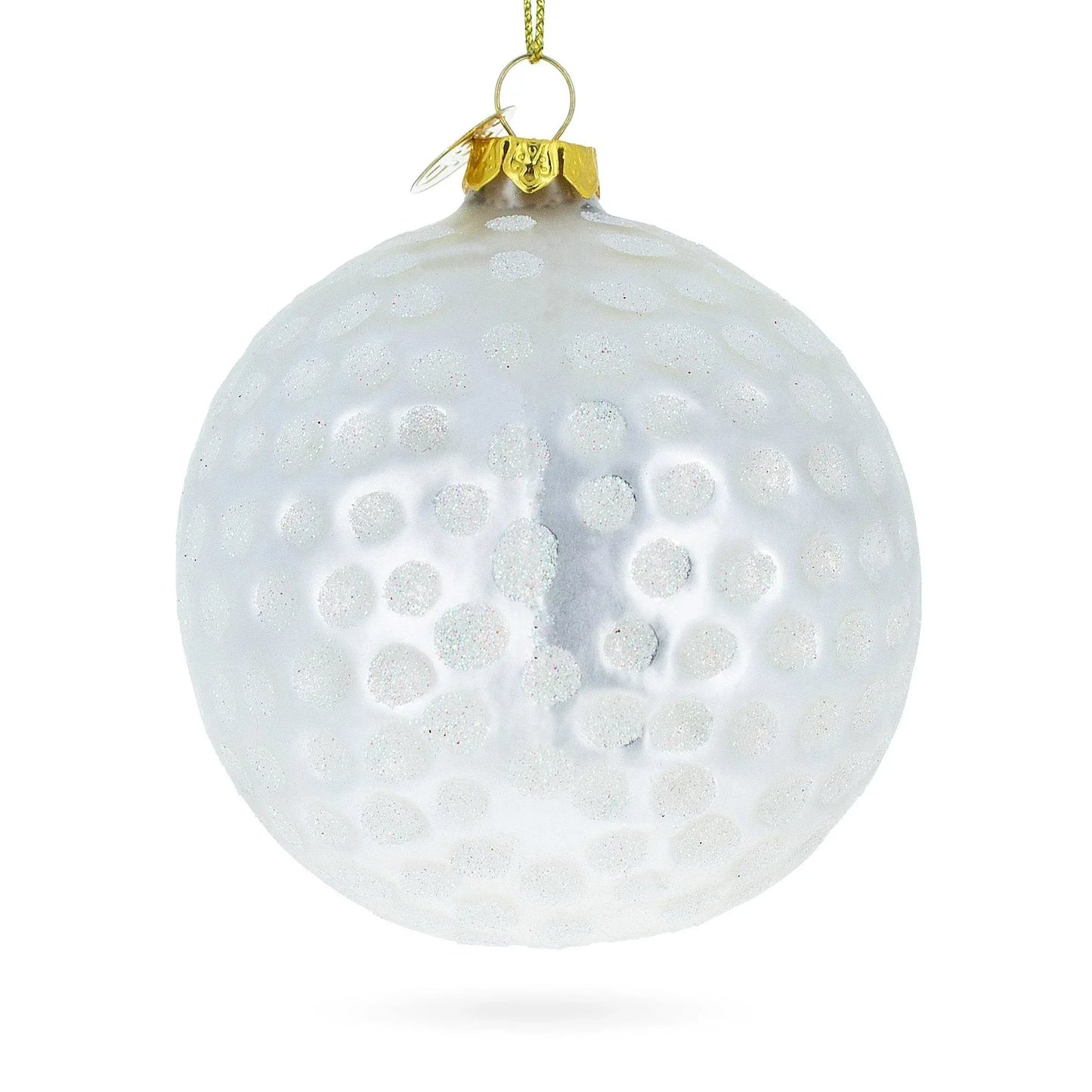 Textured Golf Ball Glass Christmas Ornament - GOLF LEAGUE