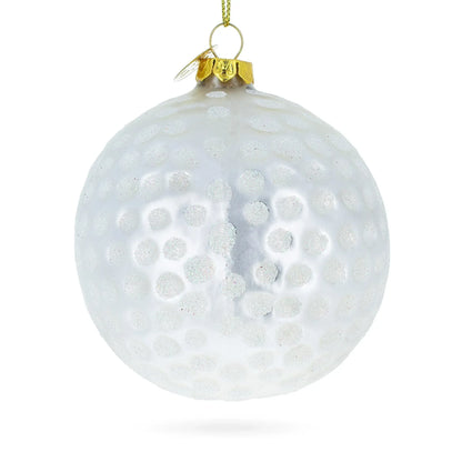 Textured Golf Ball Glass Christmas Ornament - GOLF LEAGUE