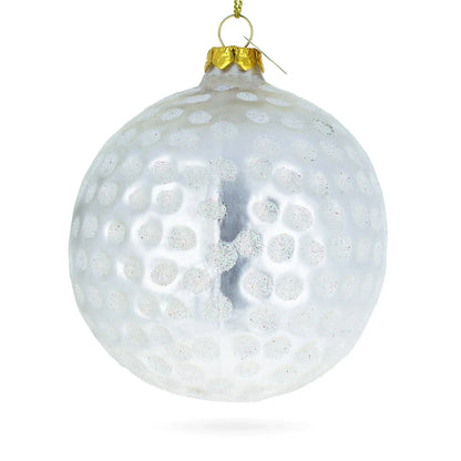 Textured Golf Ball Glass Christmas Ornament - GOLF LEAGUE