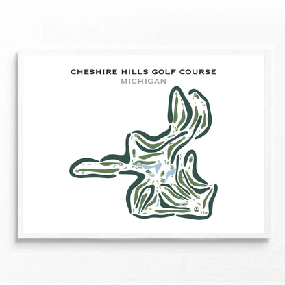 Cheshire Hills Golf Club, Allegan, Michigan - Printed Golf Courses