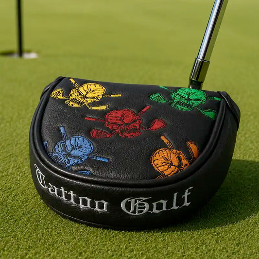 Dancing Skulls Putter Cover (Black/Multicolor)