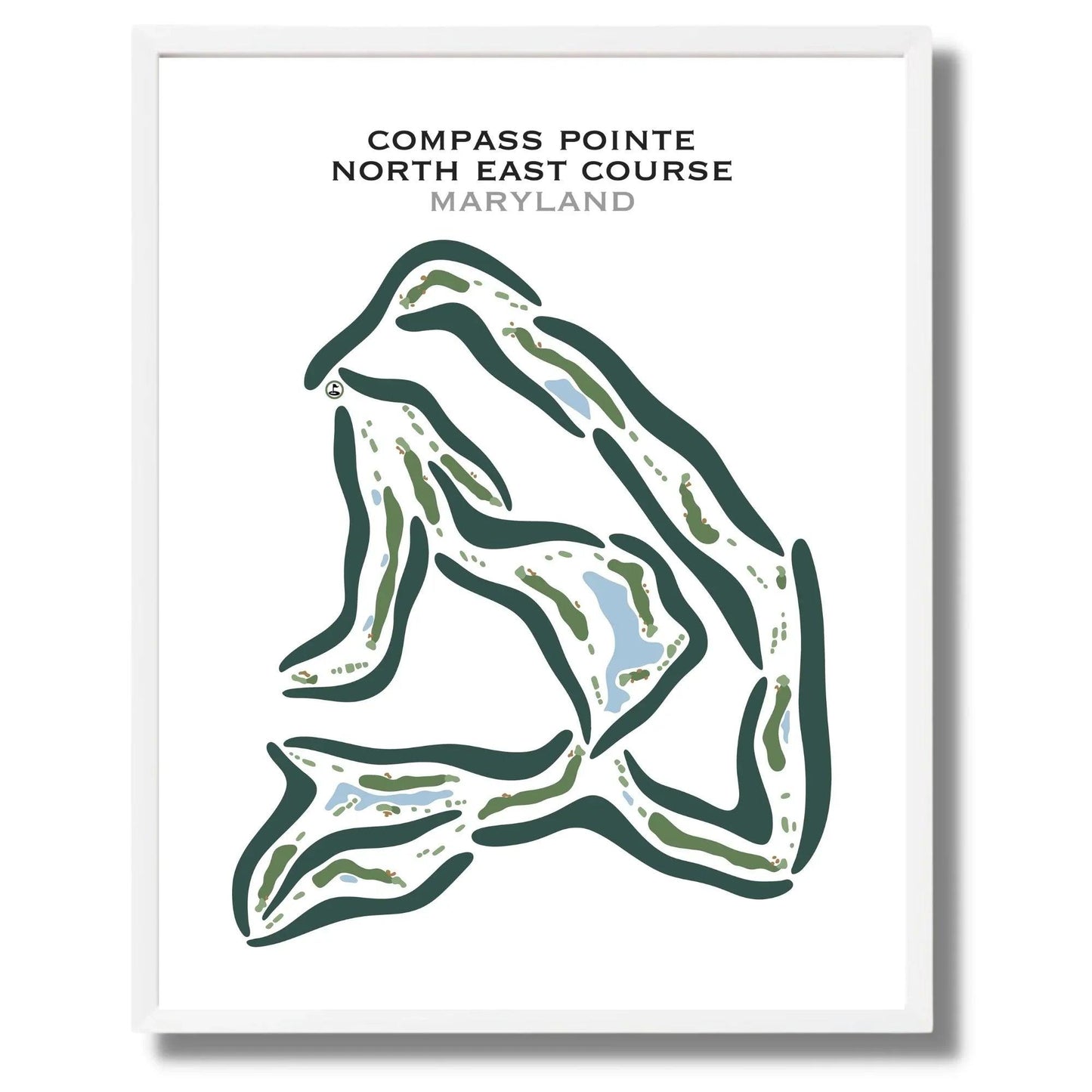 Compass Pointe North East Course, Maryland - Printed Golf Courses