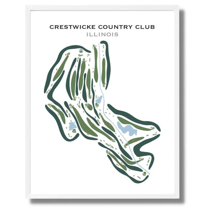 Crestwicke Country Club, Illinois - Printed Golf Courses
