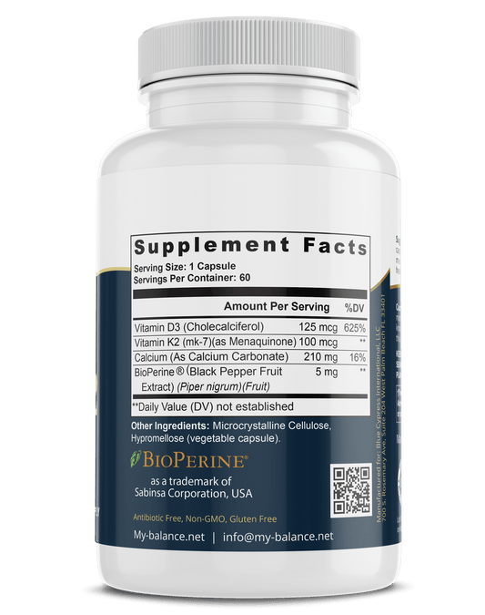Vitamin D3 + K2 with BioPerine®