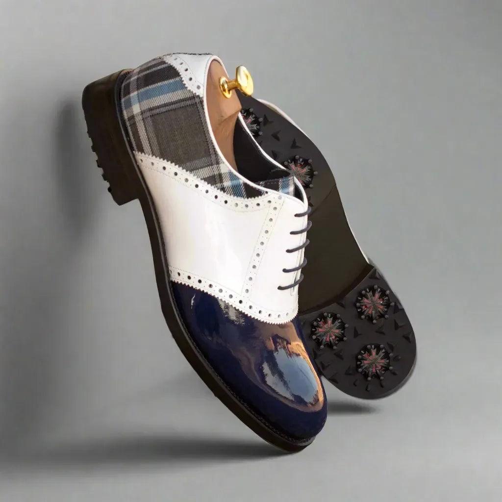 darius-saddle-golf-shoes-men-tricolored-shoe-929 - GOLF LEAGUE