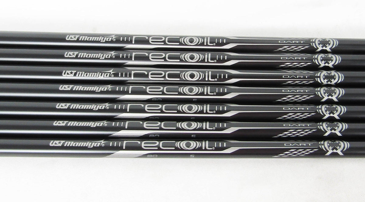 UST Mamiya Recoil DART 80 Stiff Iron Shafts Set of 10 New Uncut .370 41"