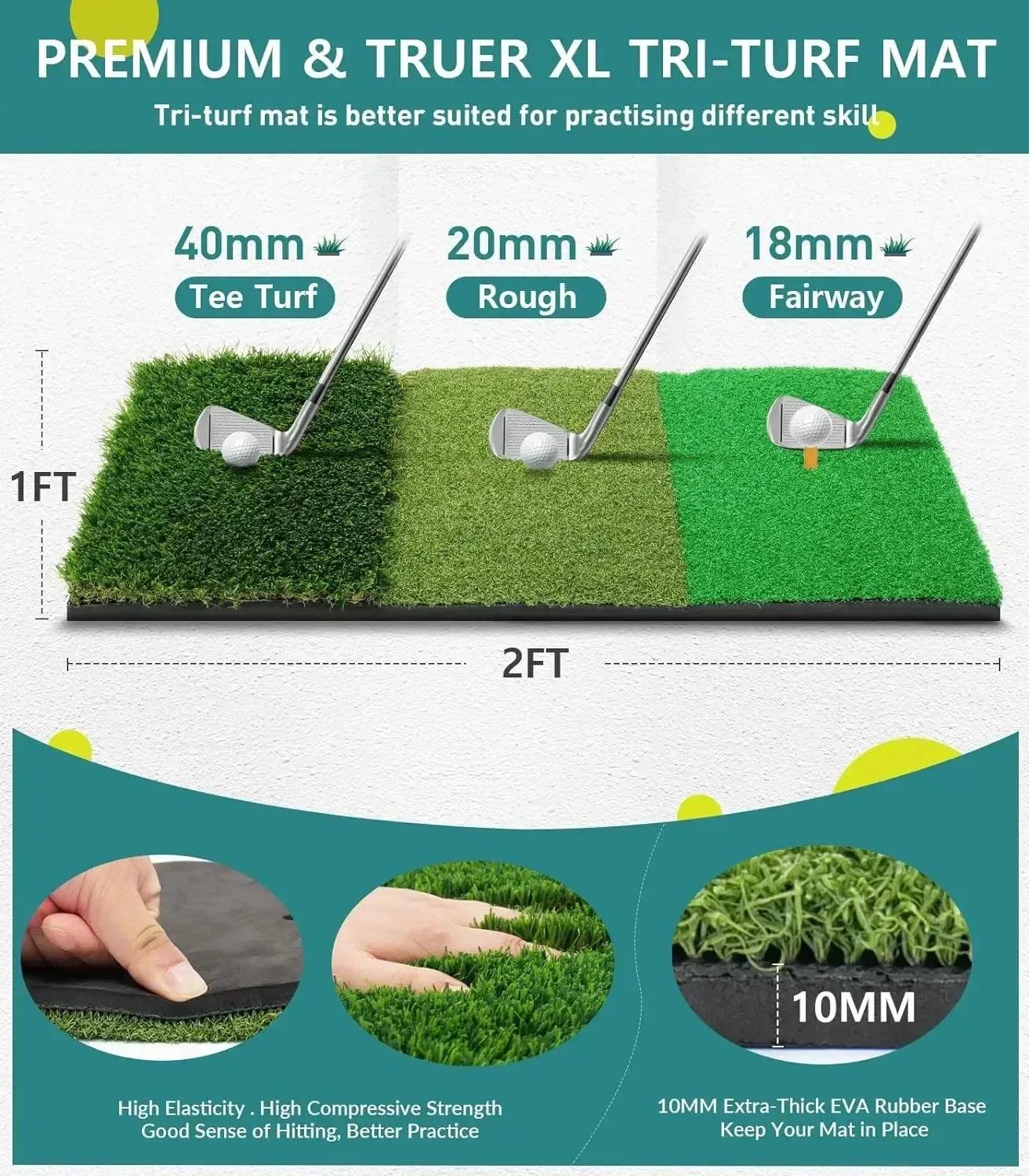 dcutie-10x7ft-golf-practice-net-with-tri-turf-mat-target-carry-bag-for-backyard-training-367812 - GOLF LEAGUE