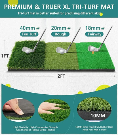 dcutie-10x7ft-golf-practice-net-with-tri-turf-mat-target-carry-bag-for-backyard-training-367812 - GOLF LEAGUE