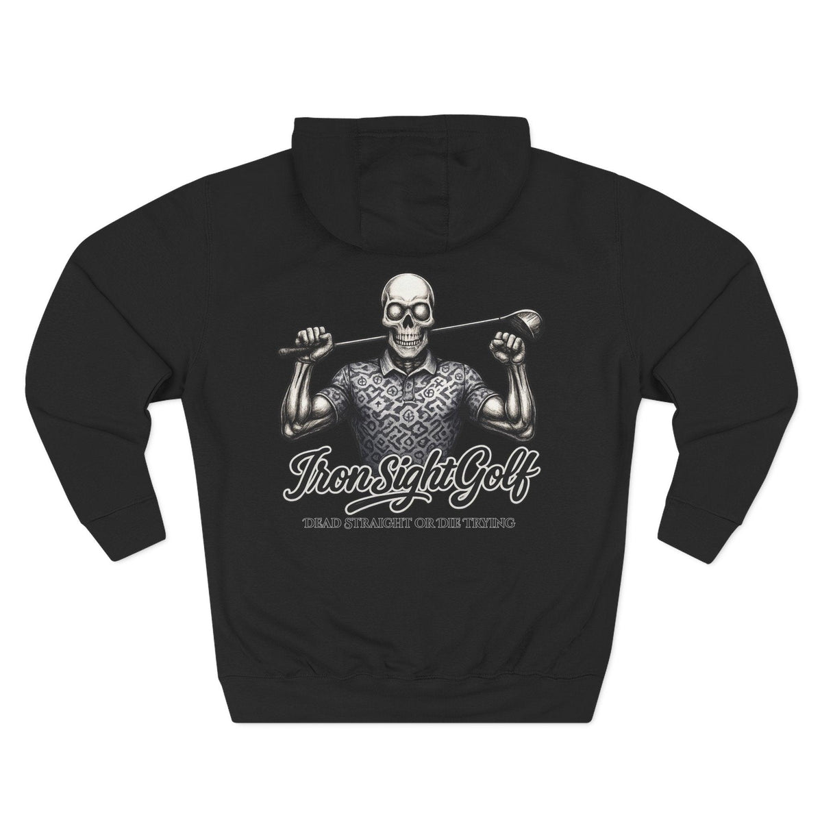 Dead Straight or Die Trying Skull Golf Hoodie — Iron Sight Golf