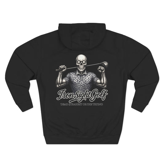 Dead Straight or Die Trying Skull Golf Hoodie — Iron Sight Golf