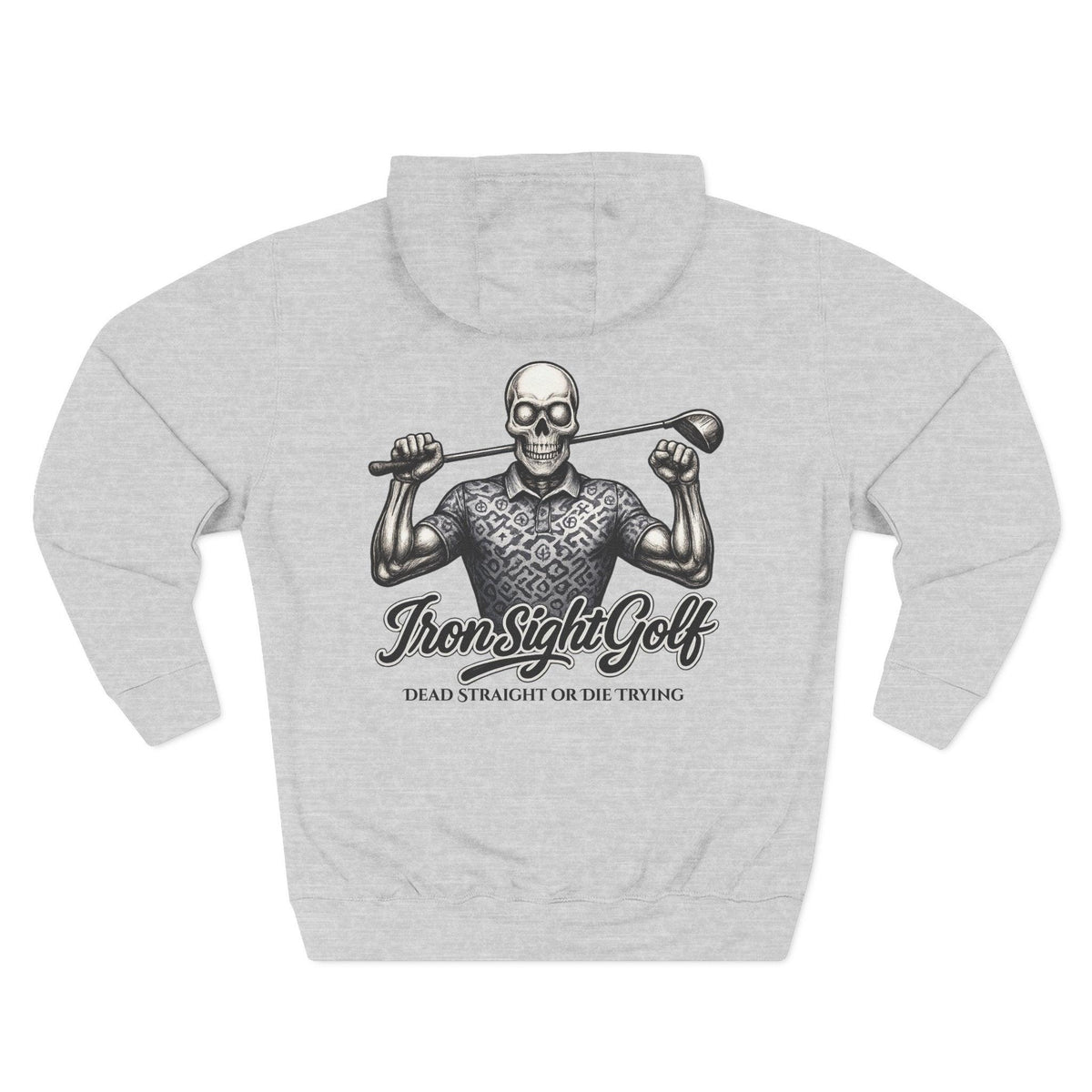 Dead Straight or Die Trying Skull Golf Hoodie — Iron Sight Golf